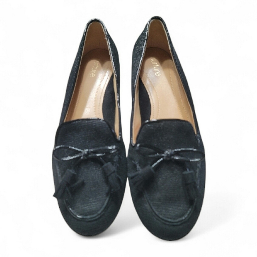 Nurture "Gabbey" Black Slip-on Loafers Size 7 1/2 M